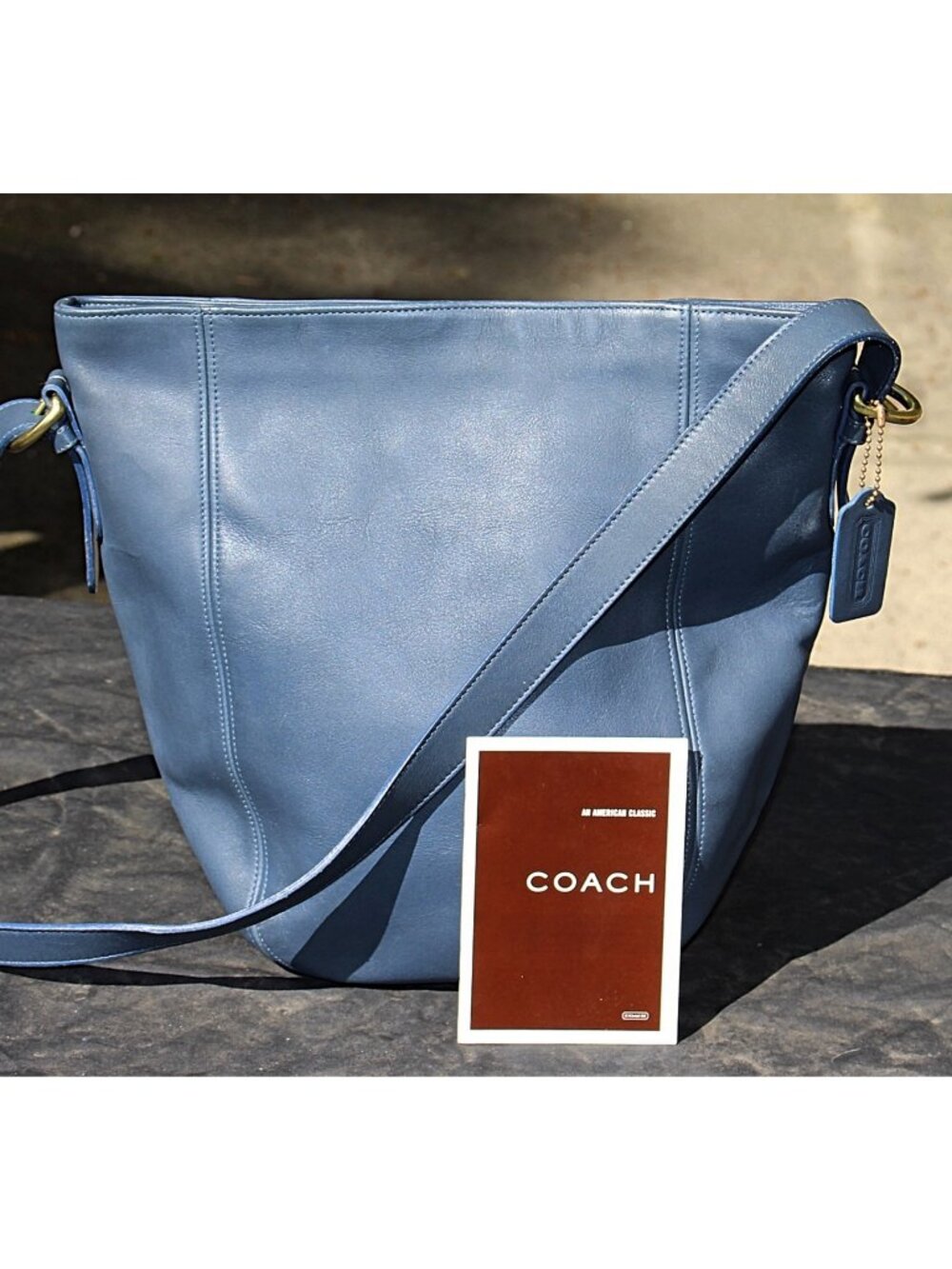 New, Unused Coach Vintage Item - Monterrey Hobo Bag 4027 in Denim Blue, 1990s